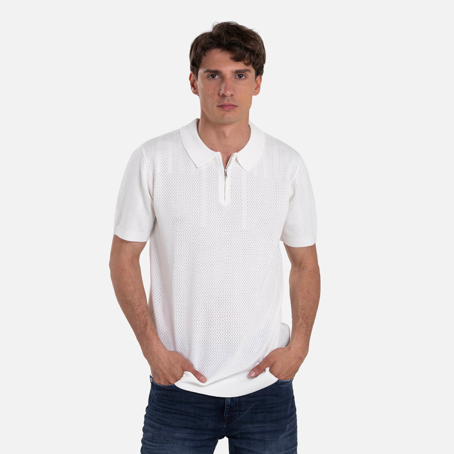 POLO MANGA CORTA COLOR IVORY