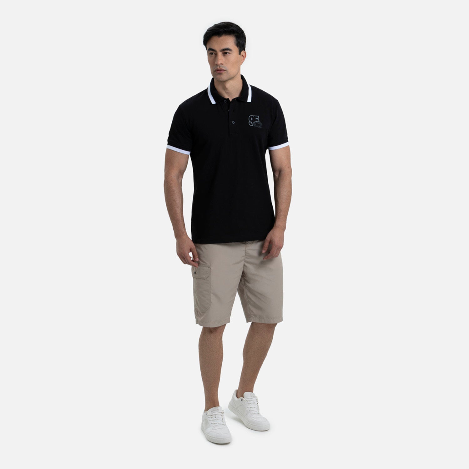 POLO MANGA CORTA COLOR NEGRO