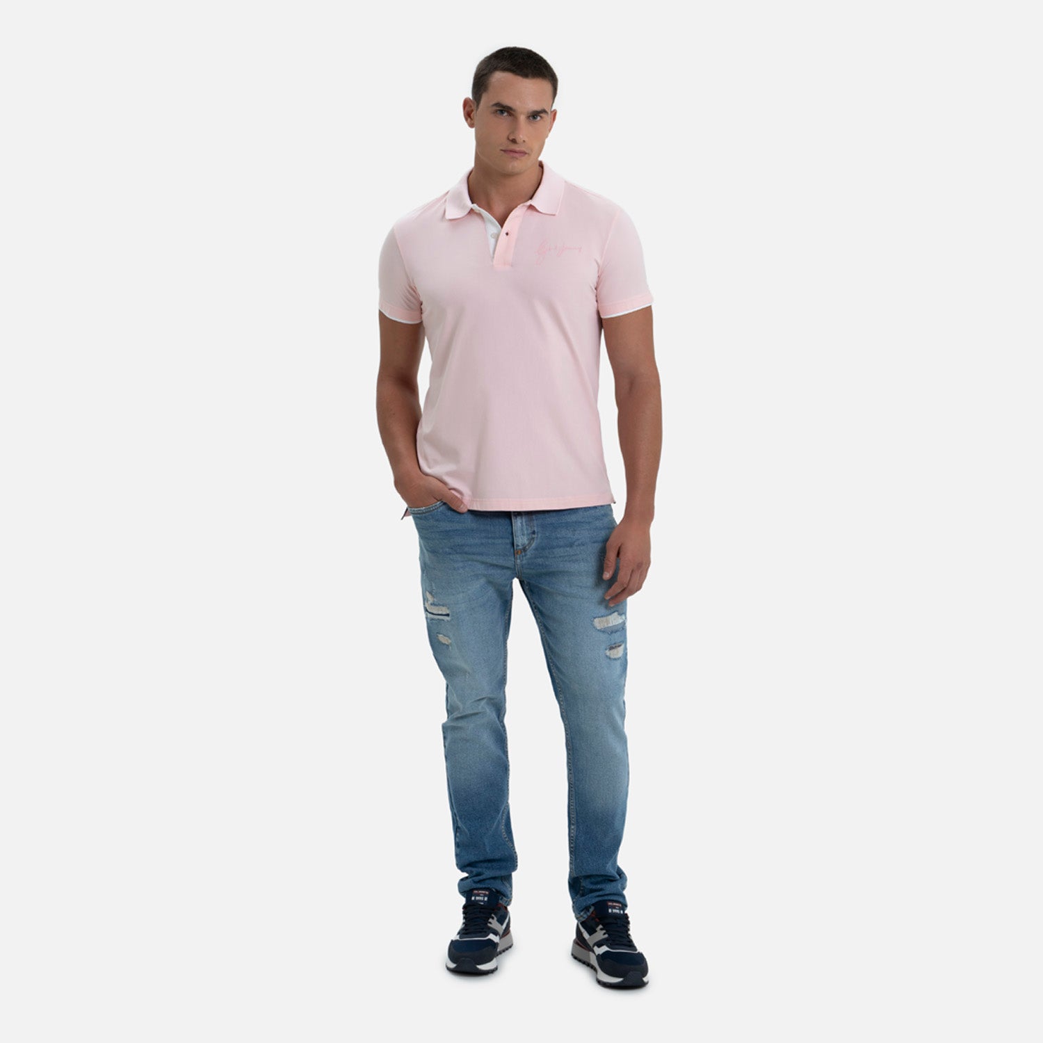 POLO MANGA CORTA COLOR ROSADO FRESA