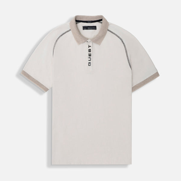 POLO MANGA CORTA COLOR WHITECAP GRAY