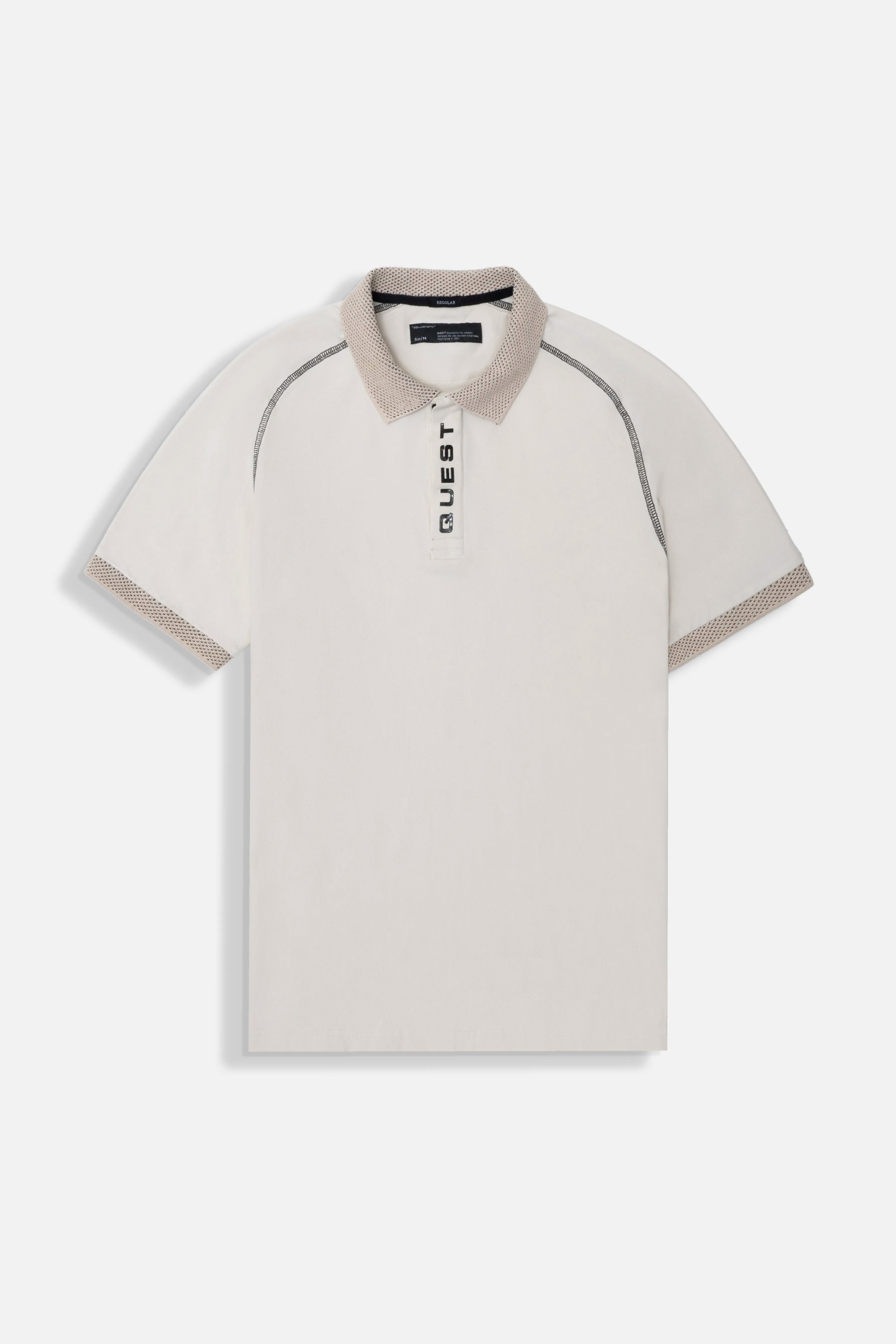 POLO MANGA CORTA COLOR WHITECAP GRAY