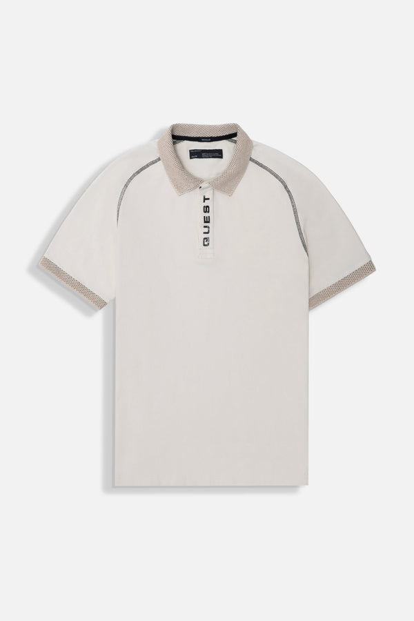 POLO MANGA CORTA COLOR WHITECAP GRAY