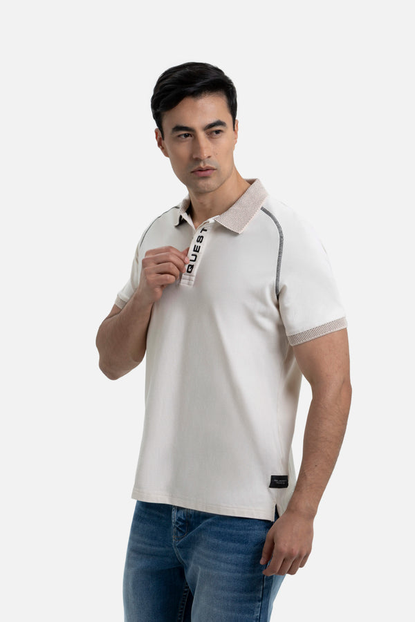 POLO MANGA CORTA COLOR WHITECAP GRAY