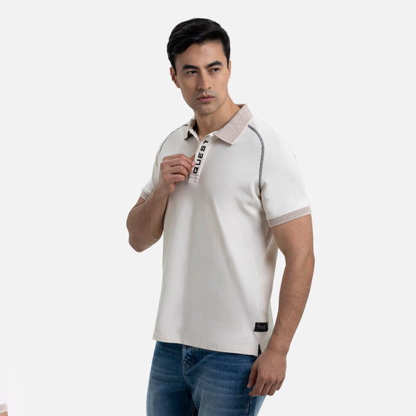 POLO MANGA CORTA COLOR WHITECAP GRAY