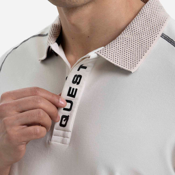 POLO MANGA CORTA COLOR WHITECAP GRAY