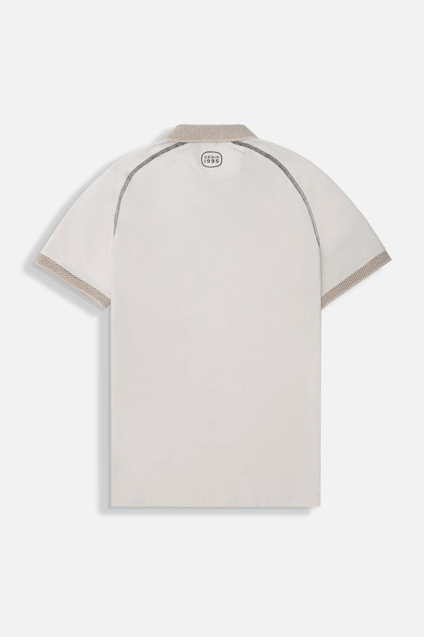 POLO MANGA CORTA COLOR WHITECAP GRAY