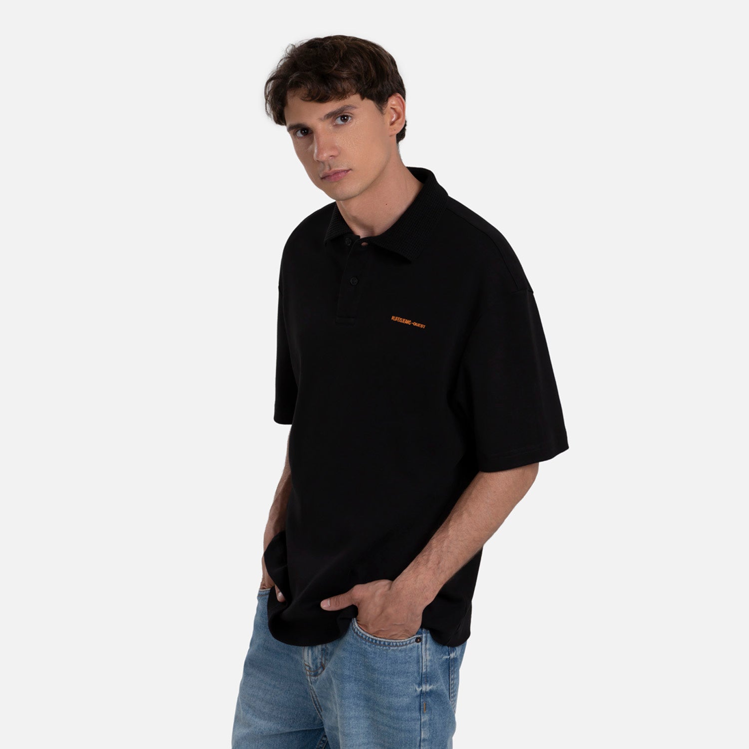 POLO MANGA CORTA COLOR NEGRO