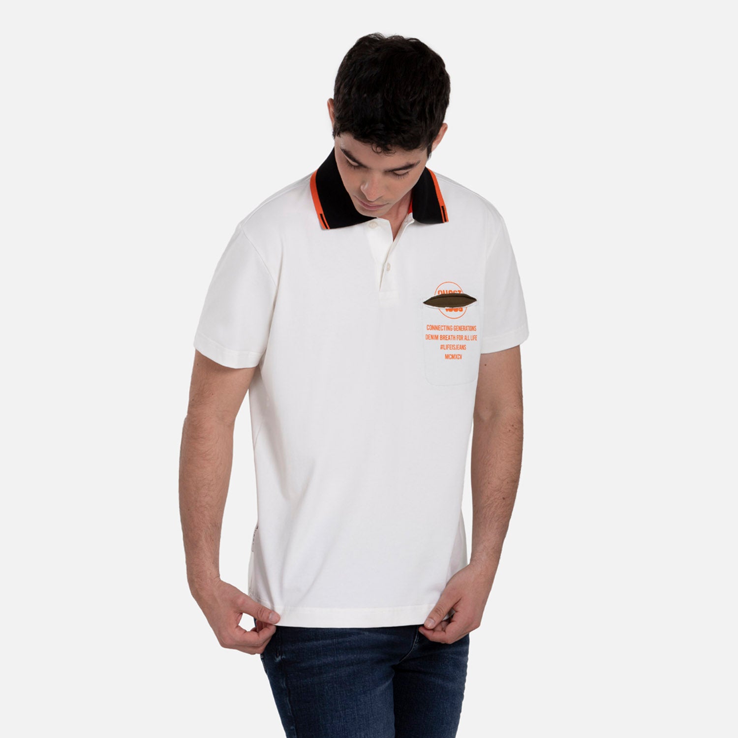 POLO MANGA CORTA COLOR IVORY