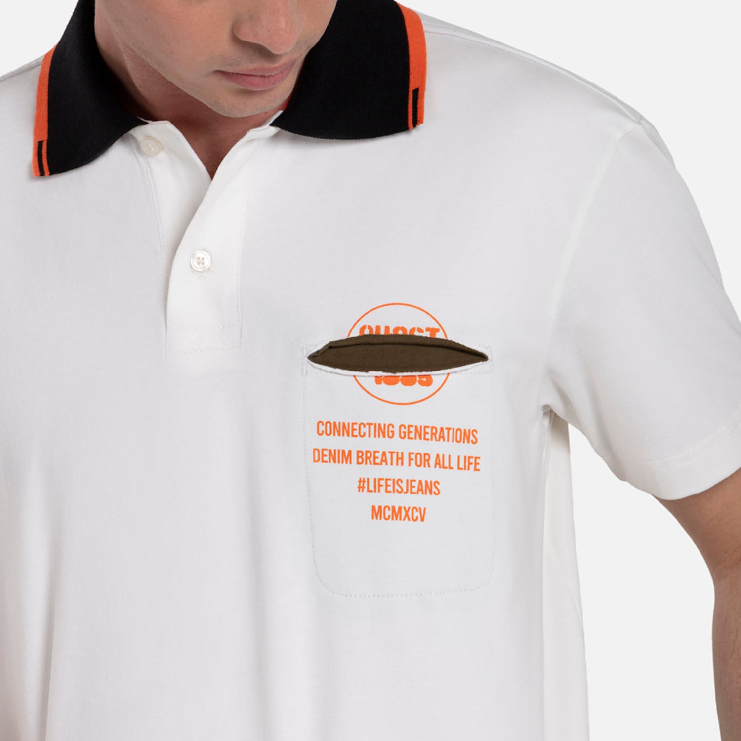 POLO MANGA CORTA COLOR IVORY
