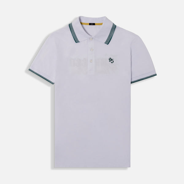 POLO MANGA CORTA COLOR BLANCO OPTICO
