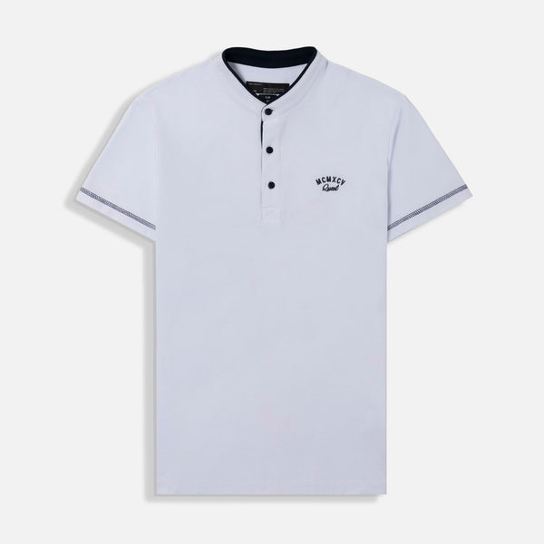 POLO MANGA CORTA COLOR BLANCO OPTICO