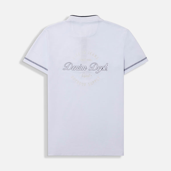 POLO MANGA CORTA COLOR BLANCO OPTICO
