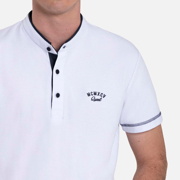 POLO MANGA CORTA COLOR BLANCO OPTICO