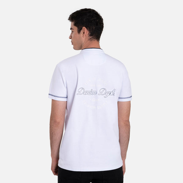 POLO MANGA CORTA COLOR BLANCO OPTICO