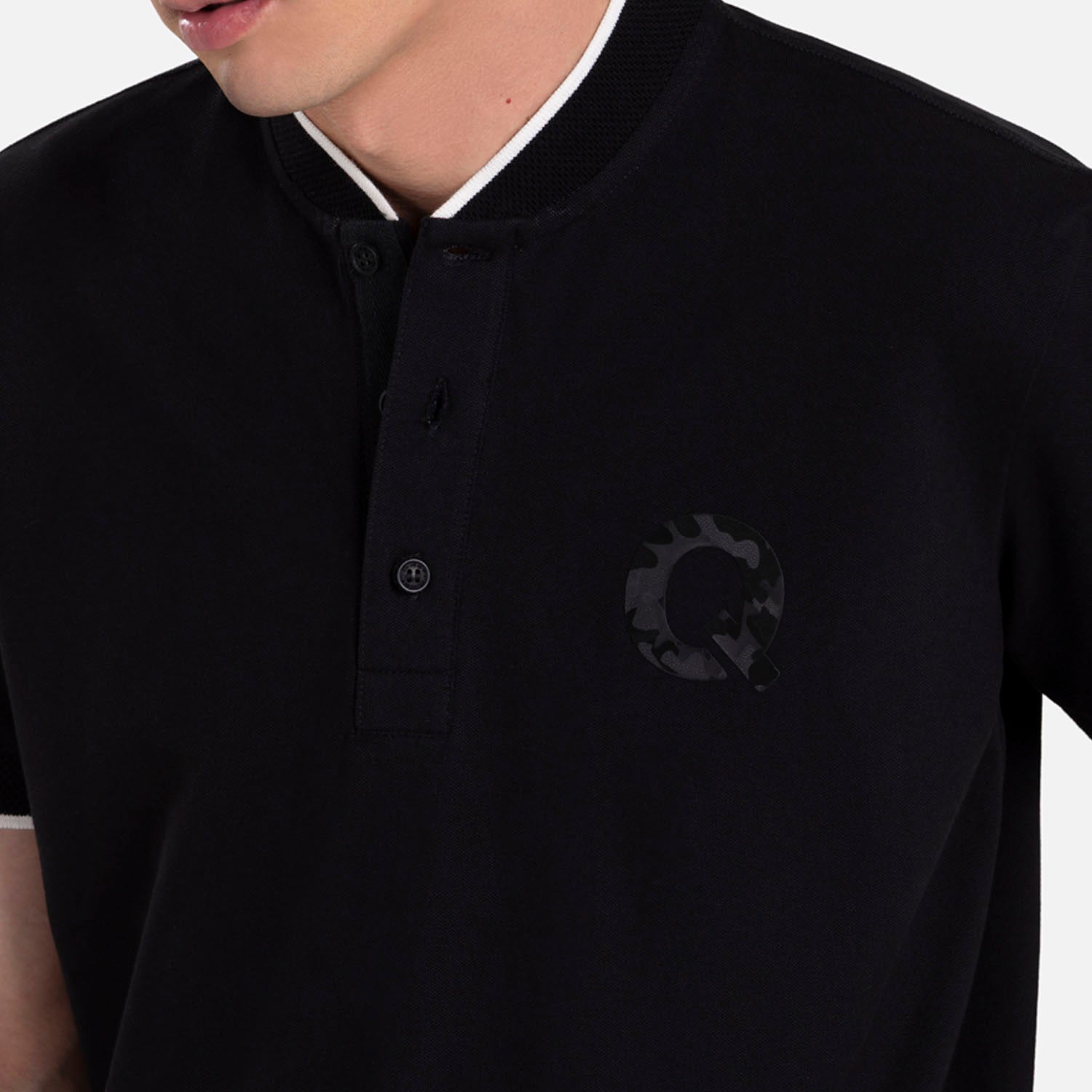 POLO MANGA CORTA COLOR NEGRO