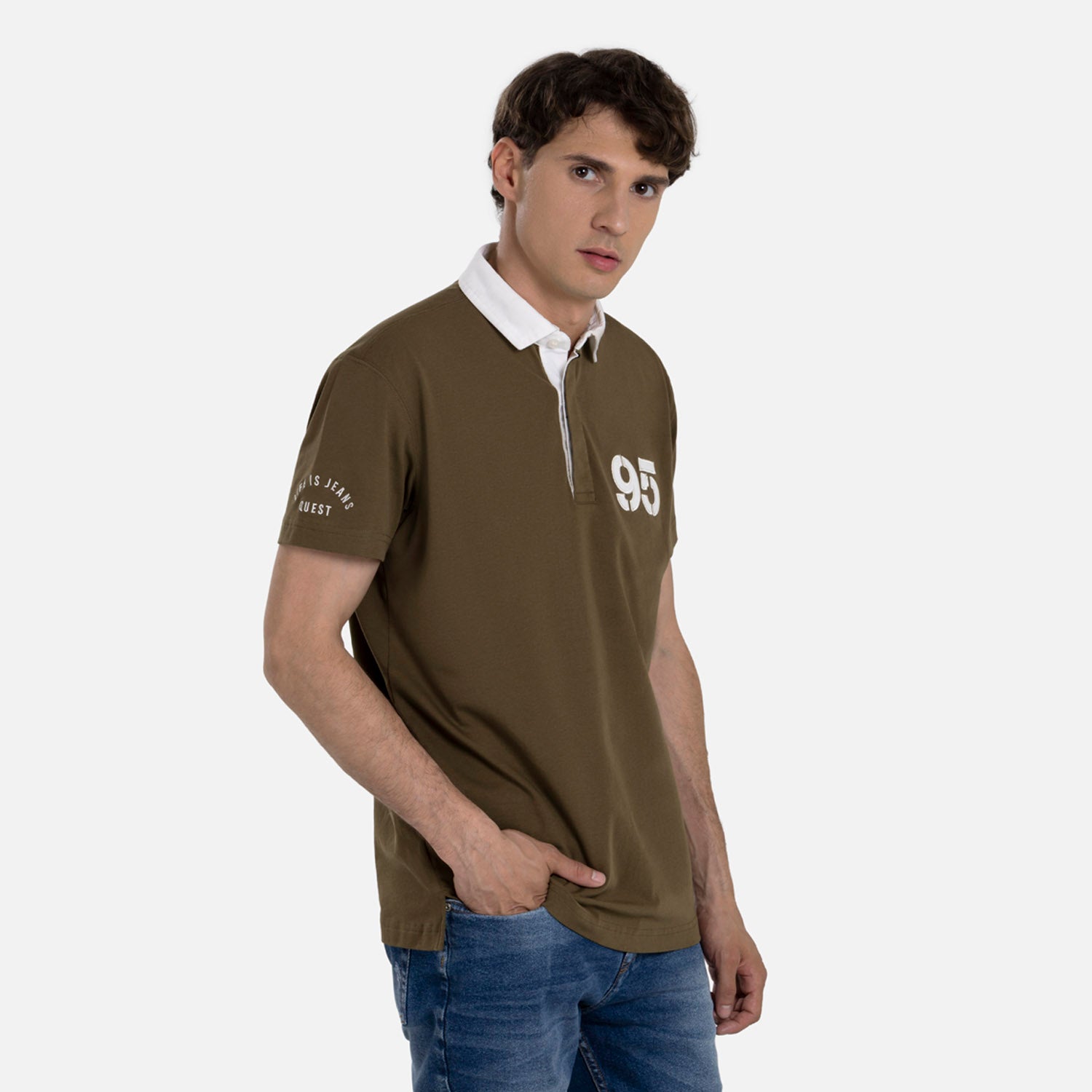 POLO MANGA CORTA COLOR DARK OLIVA