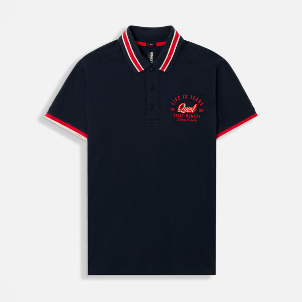 POLO MANGA CORTA COLOR AZUL NOCHE