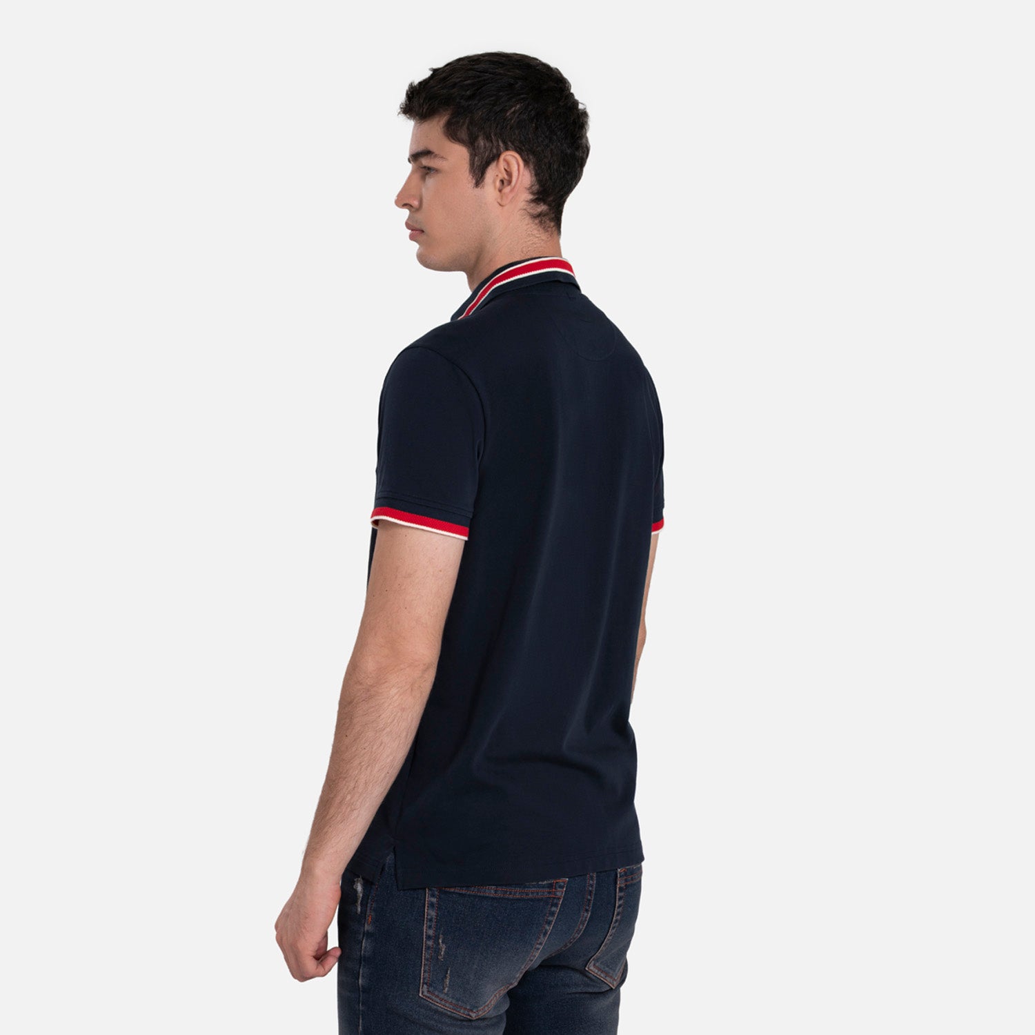 POLO MANGA CORTA COLOR AZUL NOCHE