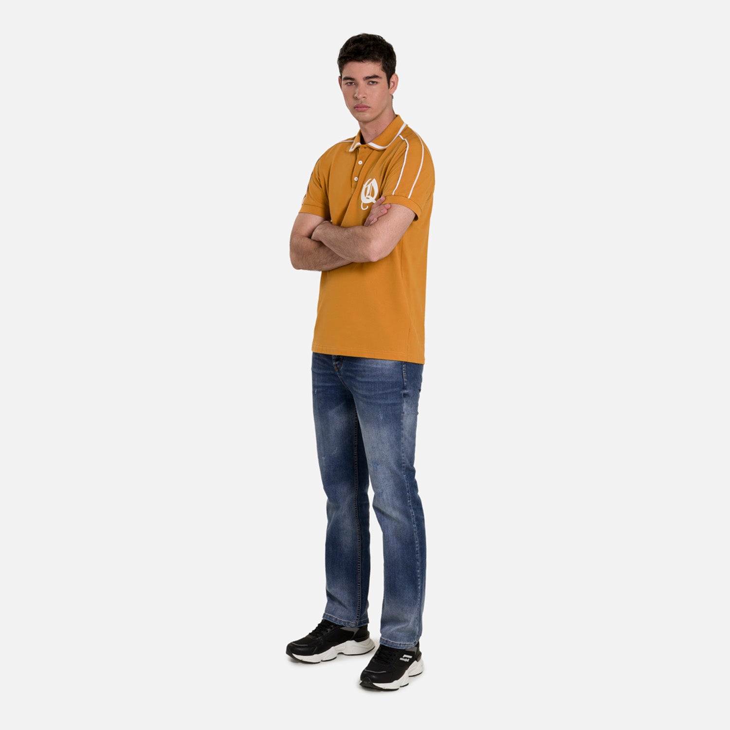POLO MANGA CORTA COLOR MOSTAZA