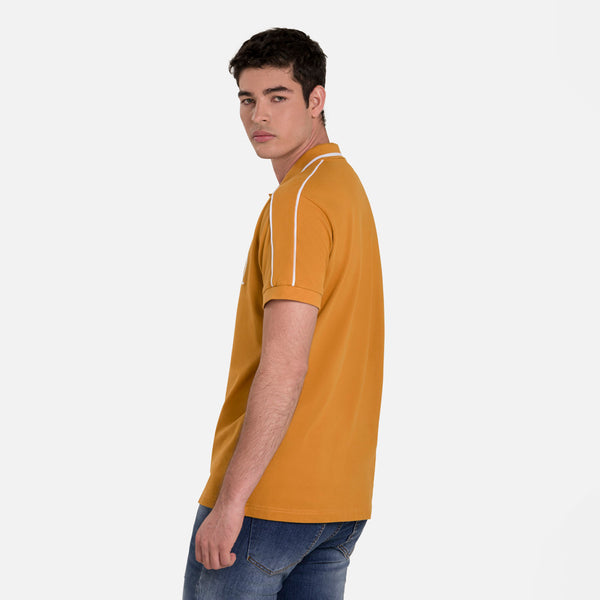 POLO MANGA CORTA COLOR MOSTAZA