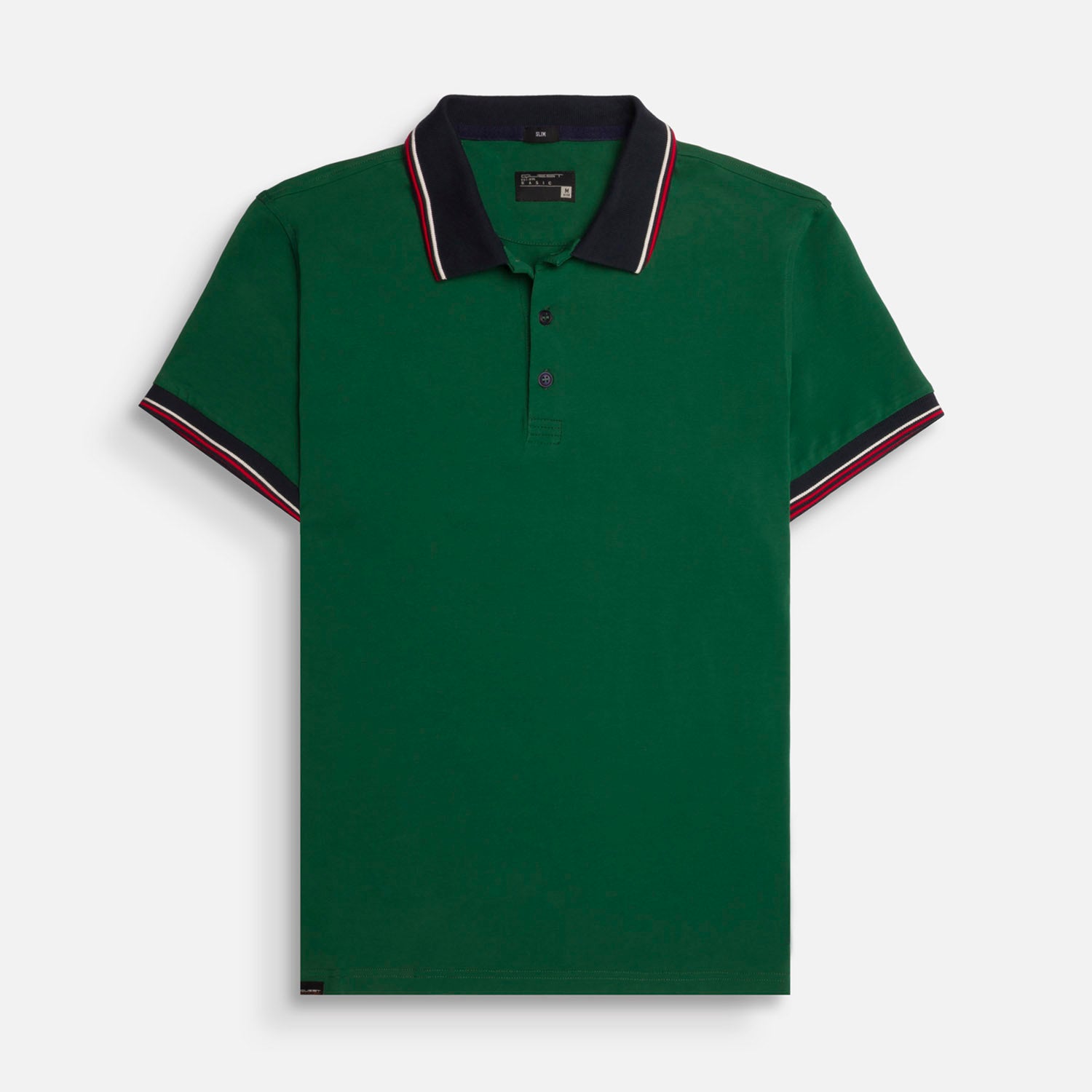 POLO MANGA CORTA COLOR VERDE PRADERA