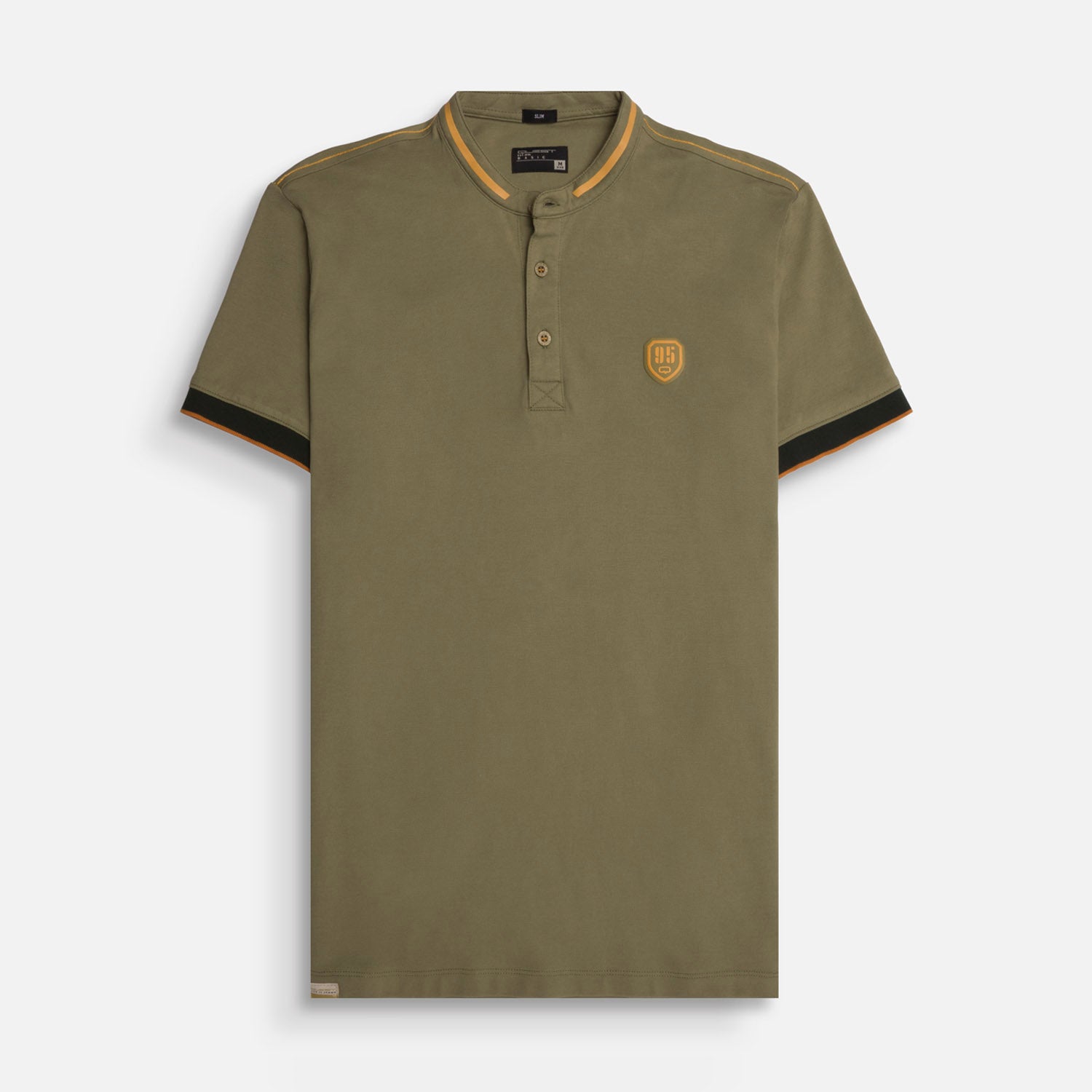 POLO MANGA CORTA COLOR VERDE OLIVA MEDIO