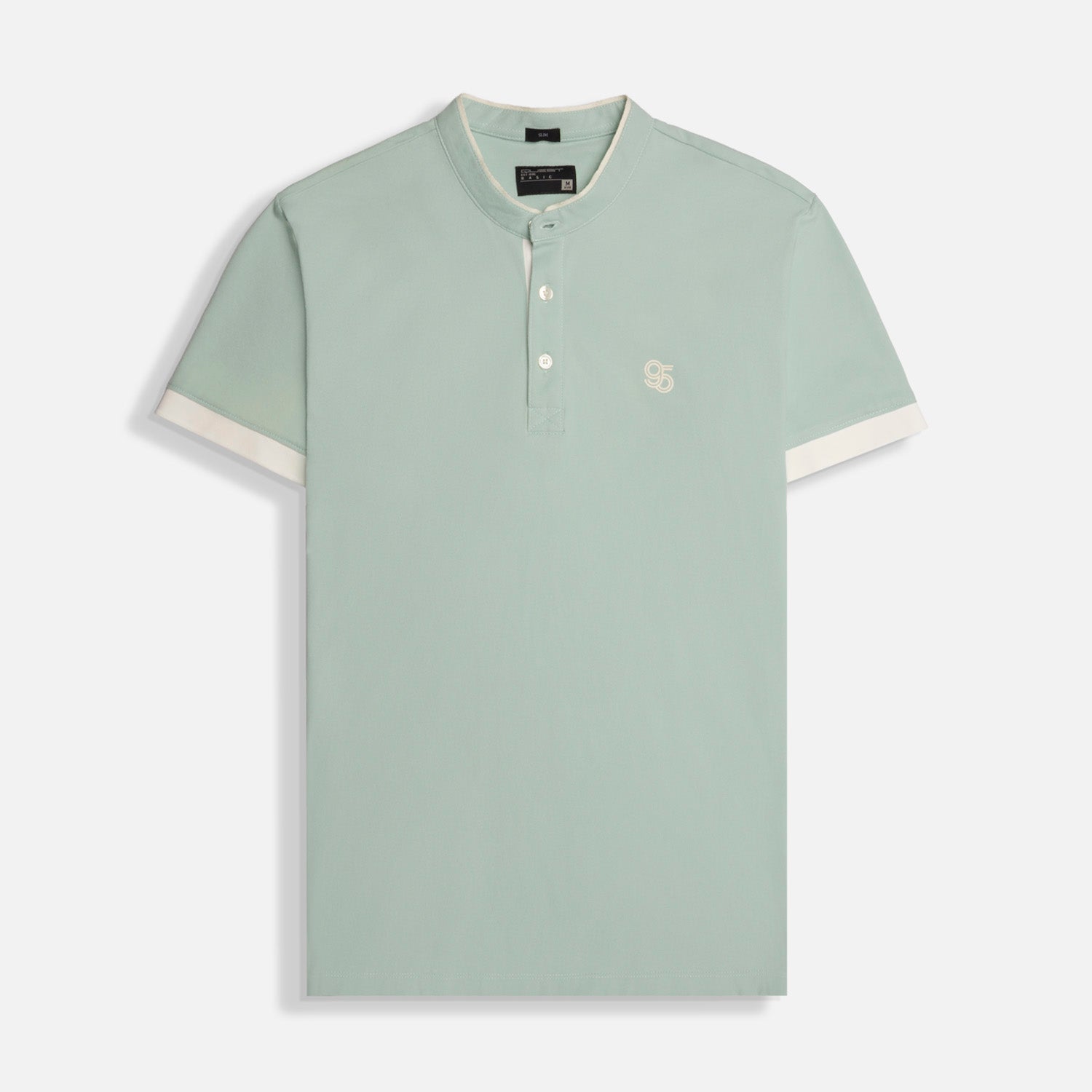 POLO MANGA CORTA COLOR VERDE MENTA EMPOLVADO