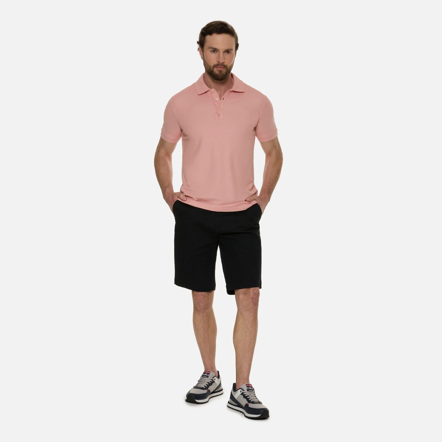 POLO MANGA CORTA COLOR ROSADO EMPOLVADO