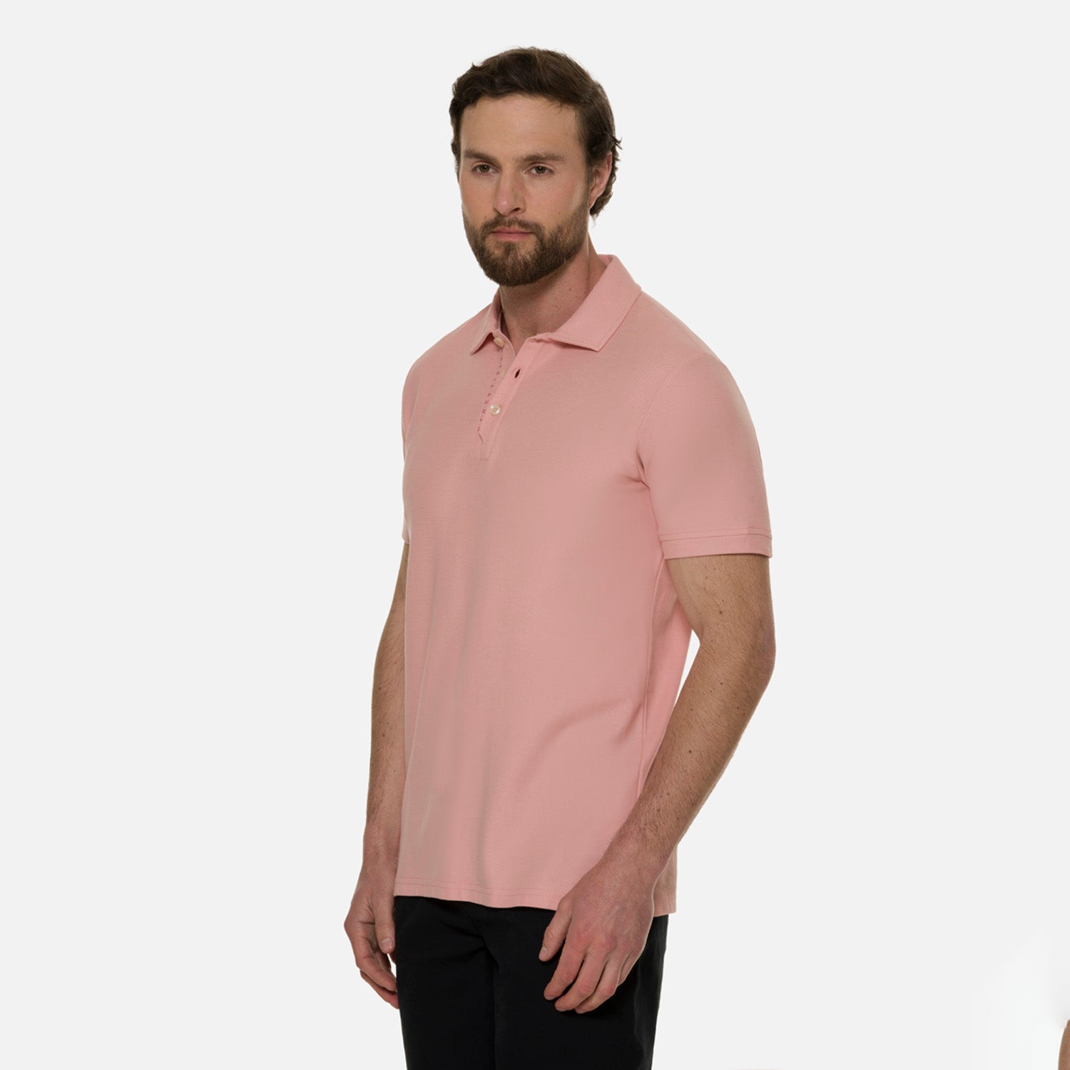 POLO MANGA CORTA COLOR ROSADO EMPOLVADO