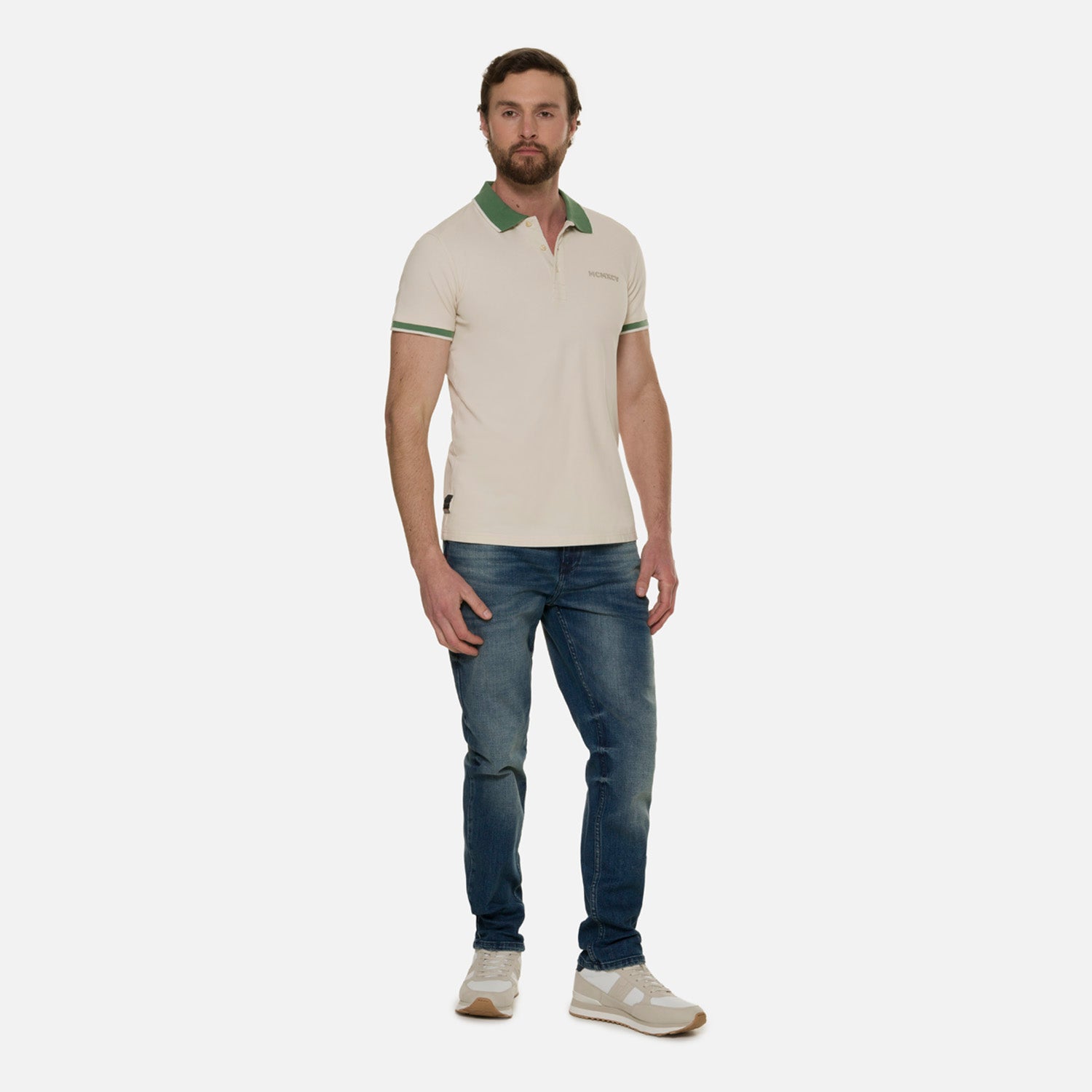 POLO MANGA CORTA COLOR WHITECAP GRAY
