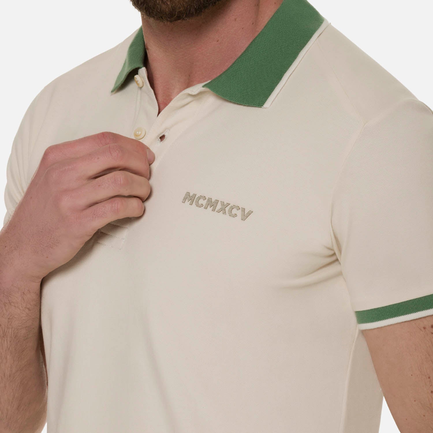 POLO MANGA CORTA COLOR WHITECAP GRAY
