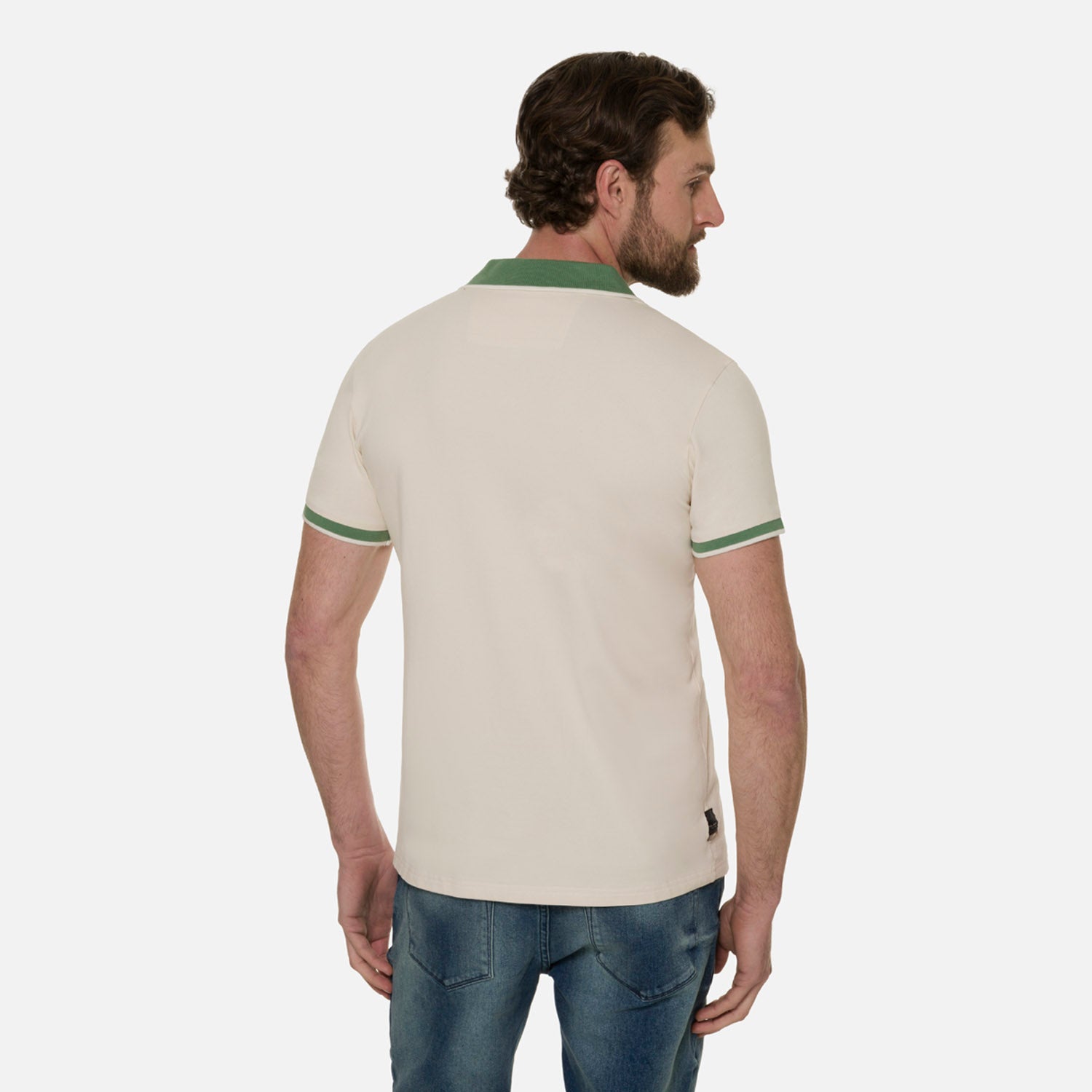 POLO MANGA CORTA COLOR WHITECAP GRAY