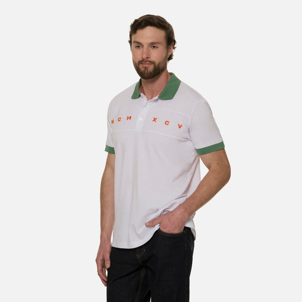 POLO MANGA CORTA COLOR BLANCO OPTICO