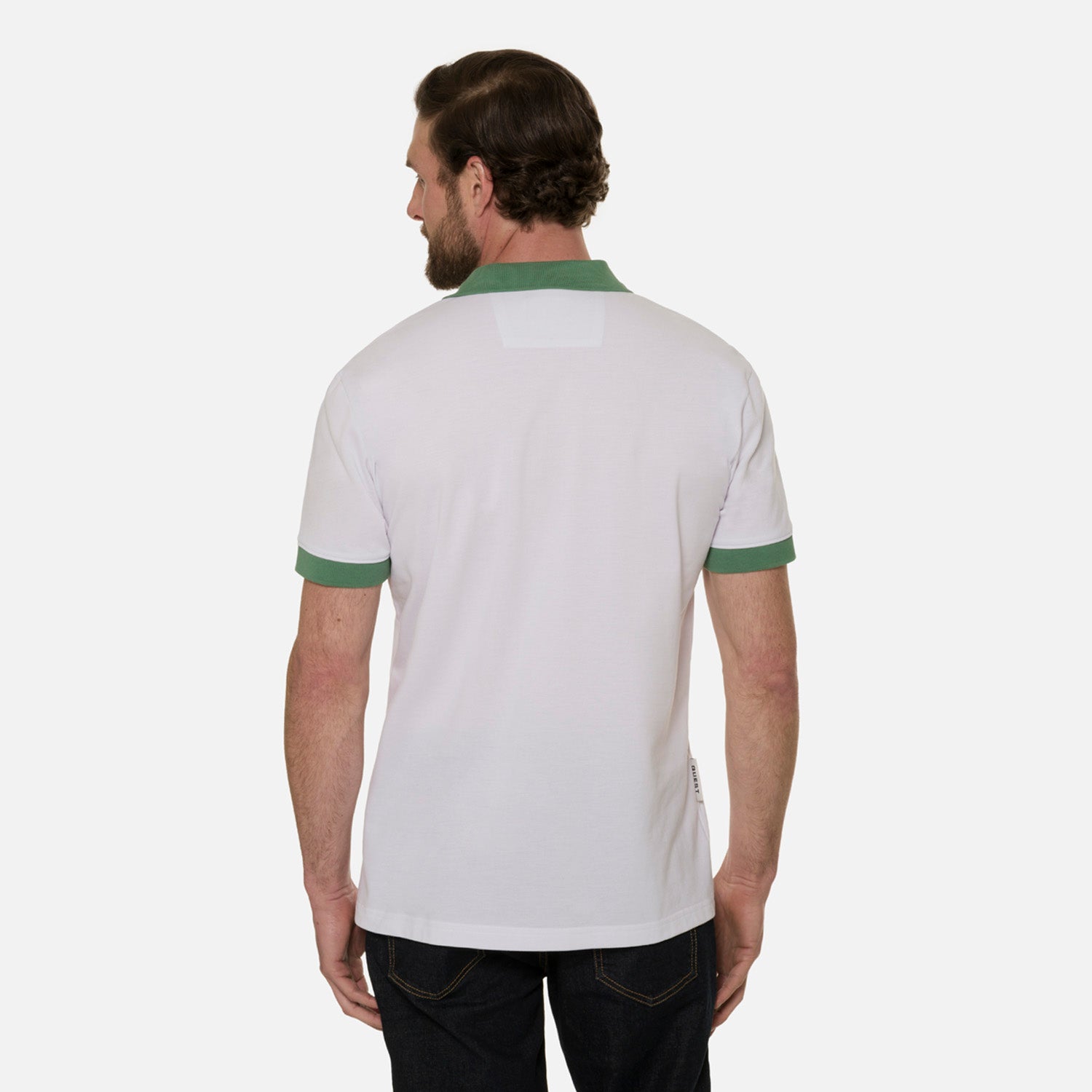 POLO MANGA CORTA COLOR BLANCO OPTICO