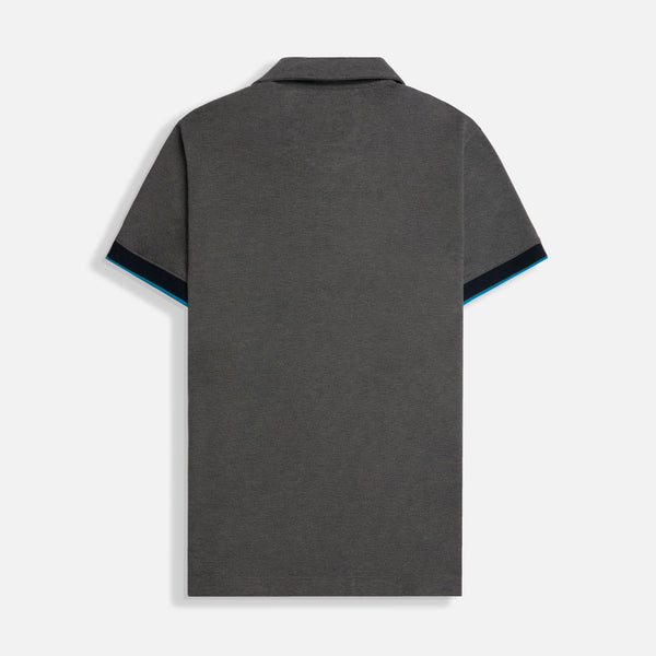 POLO MANGA CORTA COLOR GRIS JASPE OSCURO
