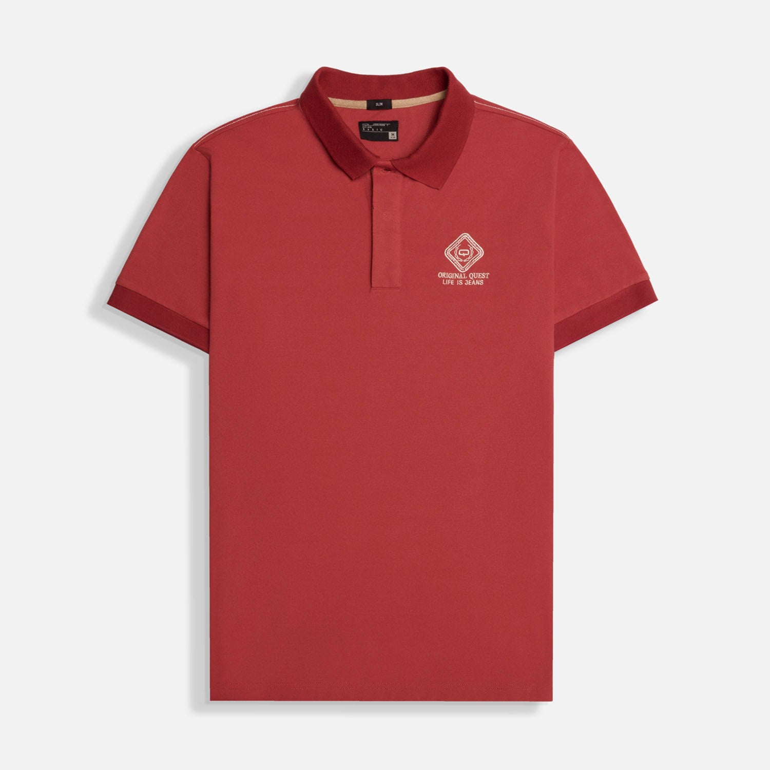POLO MANGA CORTA COLOR TERRACOTA