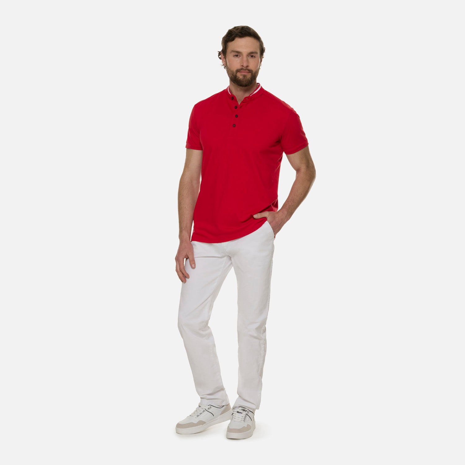 POLO MANGA CORTA COLOR ROJO