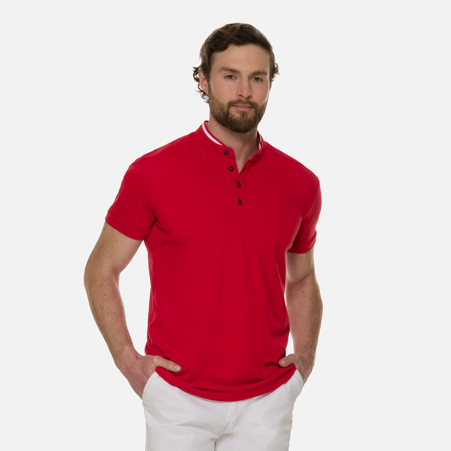 POLO MANGA CORTA COLOR ROJO