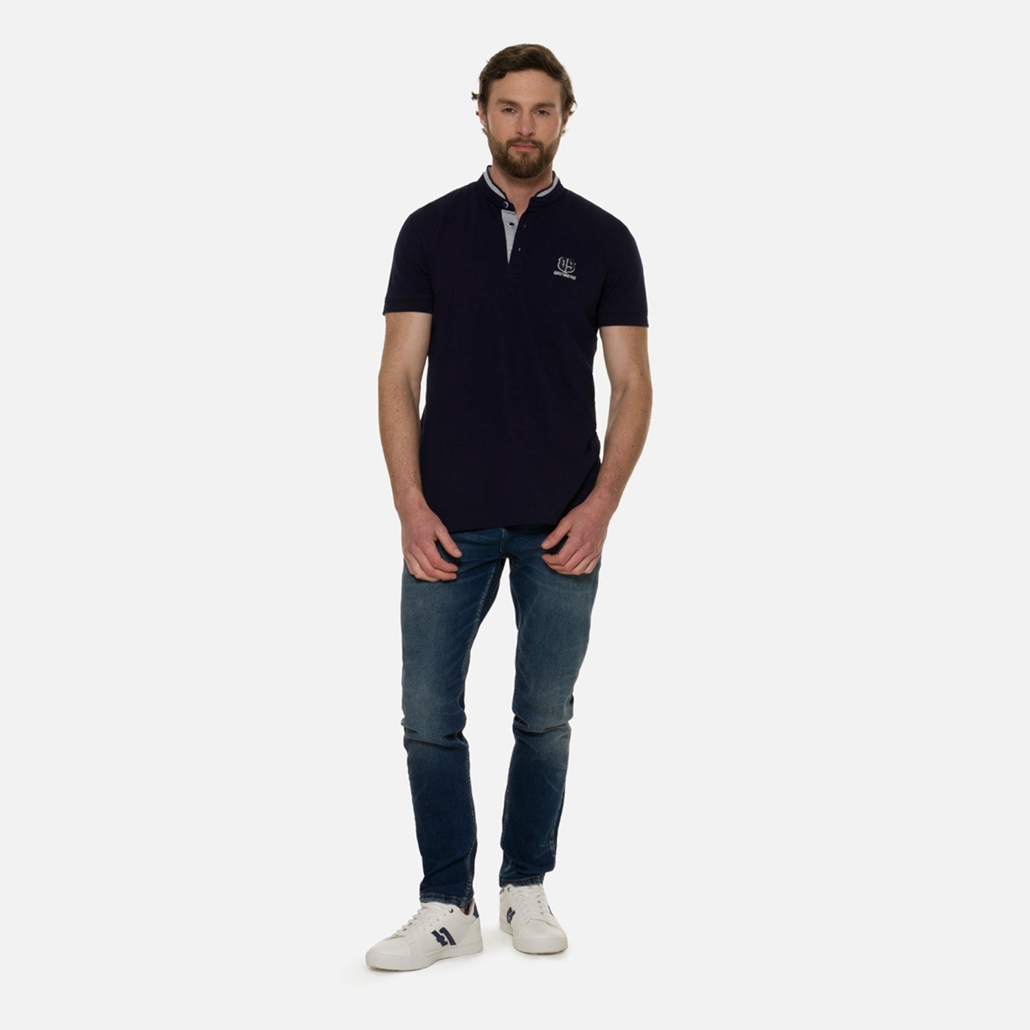POLO MANGA CORTA COLOR AZUL OSCURO