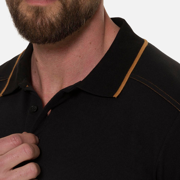 POLO MANGA CORTA COLOR NEGRO