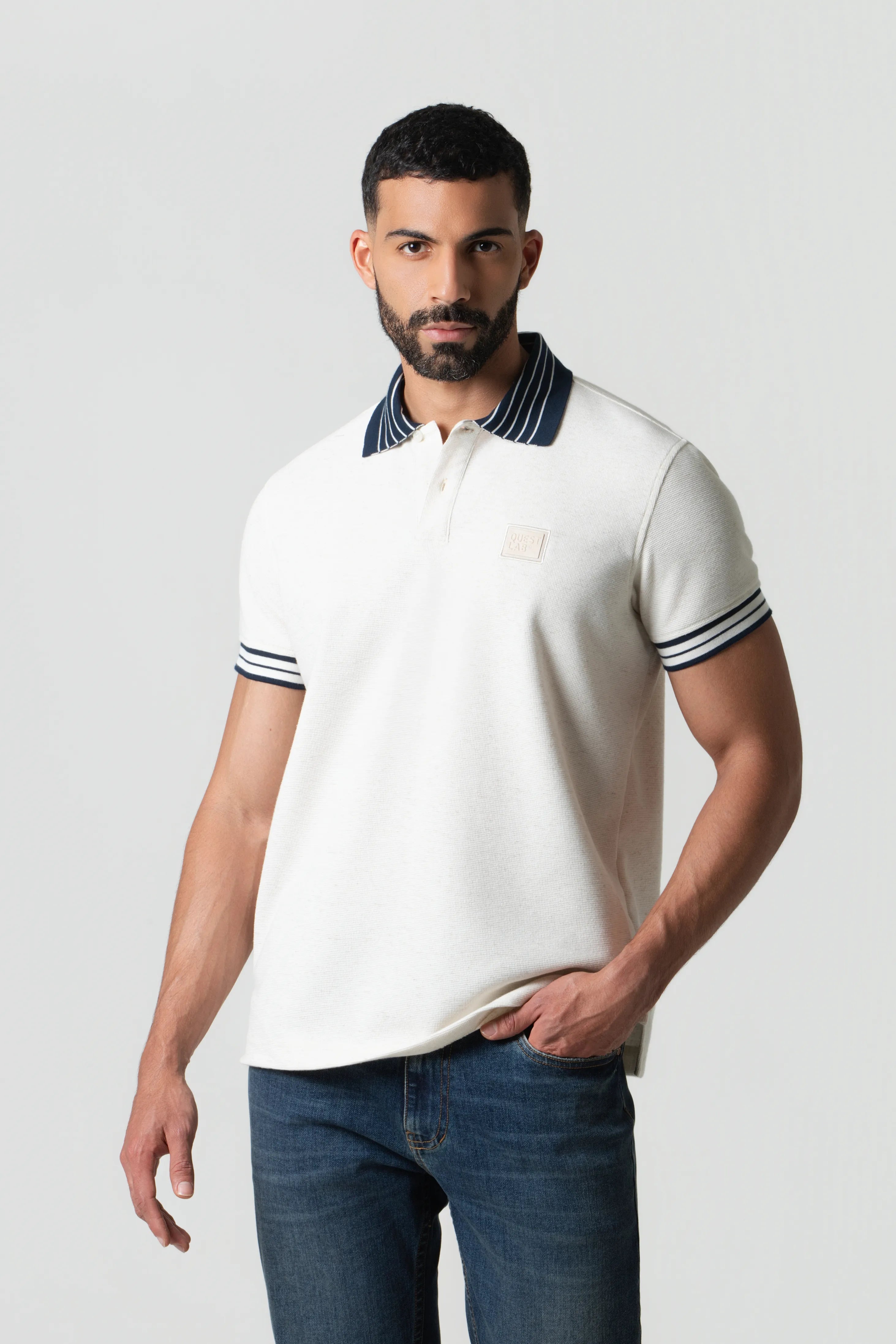 POLO MANGA CORTA COLOR CRUDO