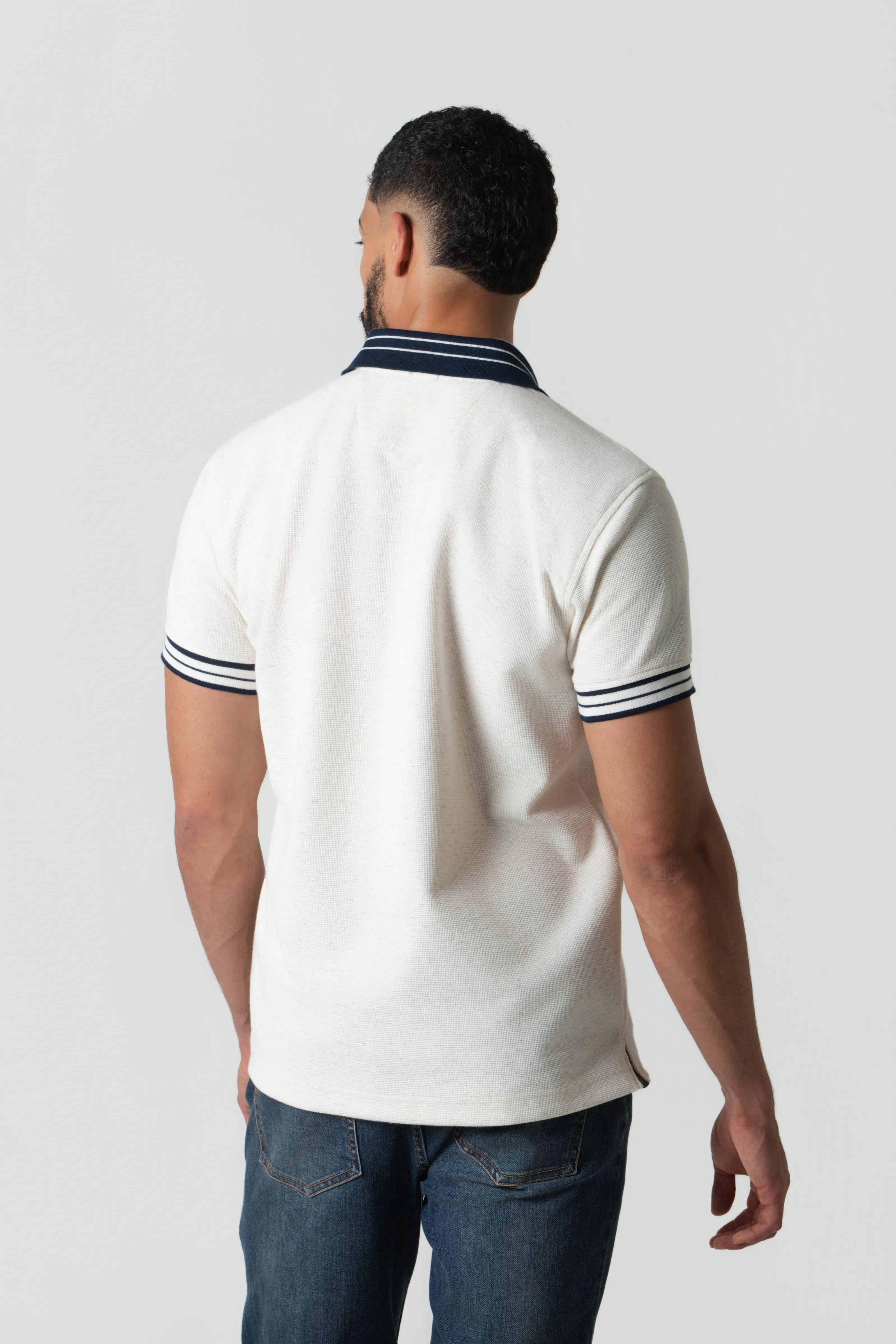POLO MANGA CORTA COLOR CRUDO