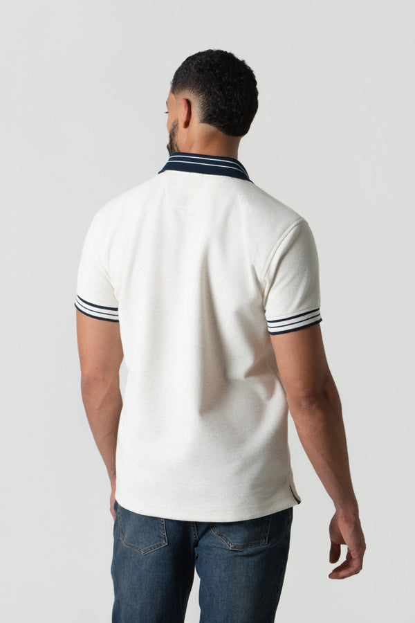 POLO MANGA CORTA COLOR CRUDO