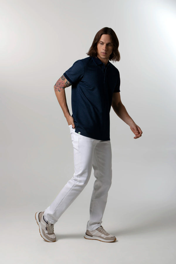 POLO MANGA CORTA COLOR AZUL INDIGO