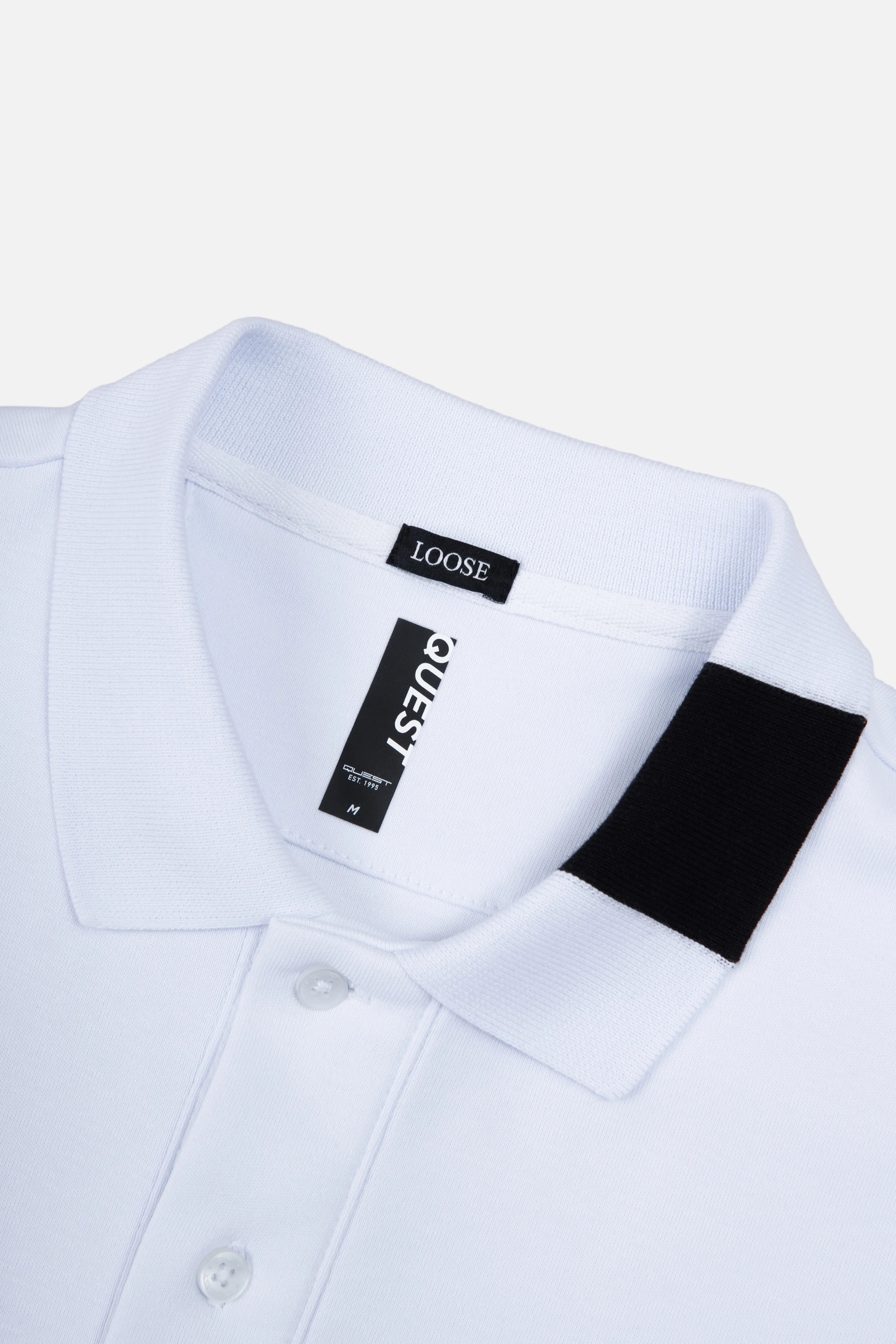 POLO MANGA CORTA COLOR BLANCO OPTICO