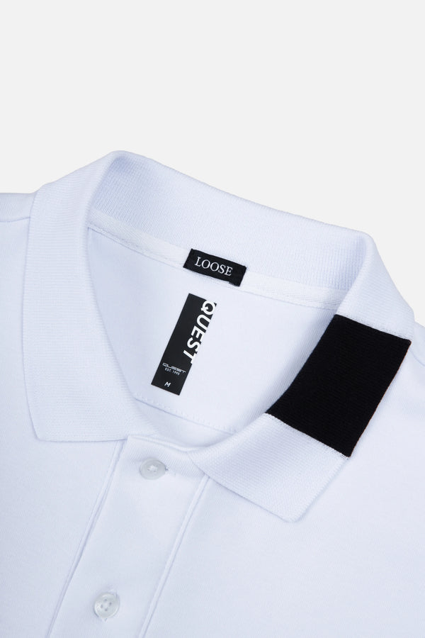 POLO MANGA CORTA COLOR BLANCO OPTICO