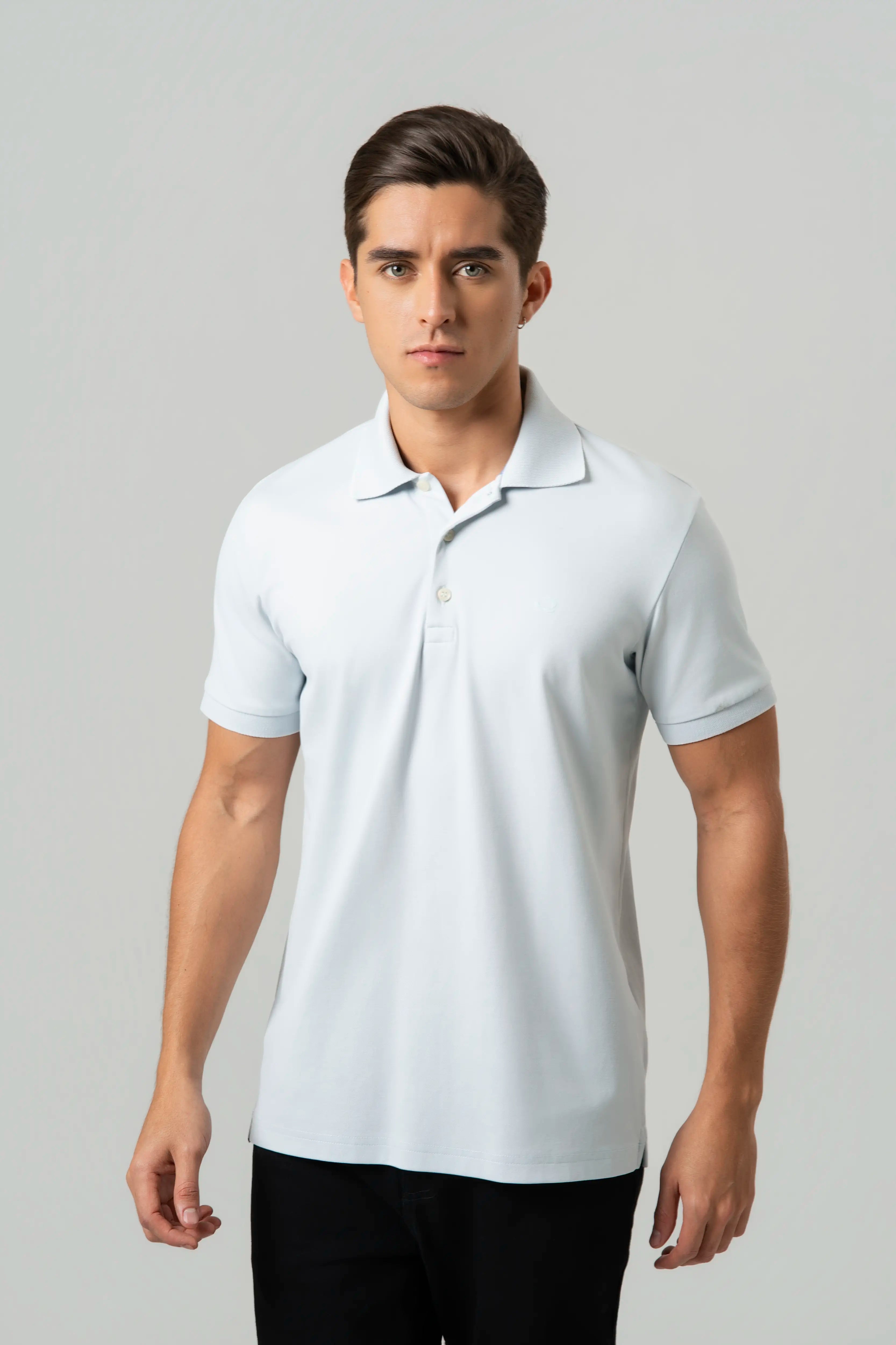 POLO MANGA CORTA COLOR AZUL BALADA