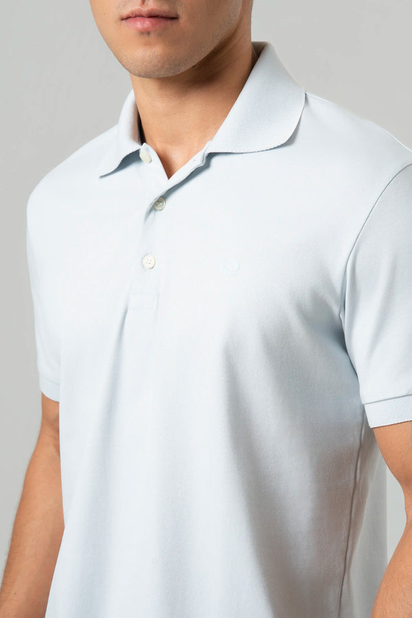 POLO MANGA CORTA COLOR AZUL BALADA