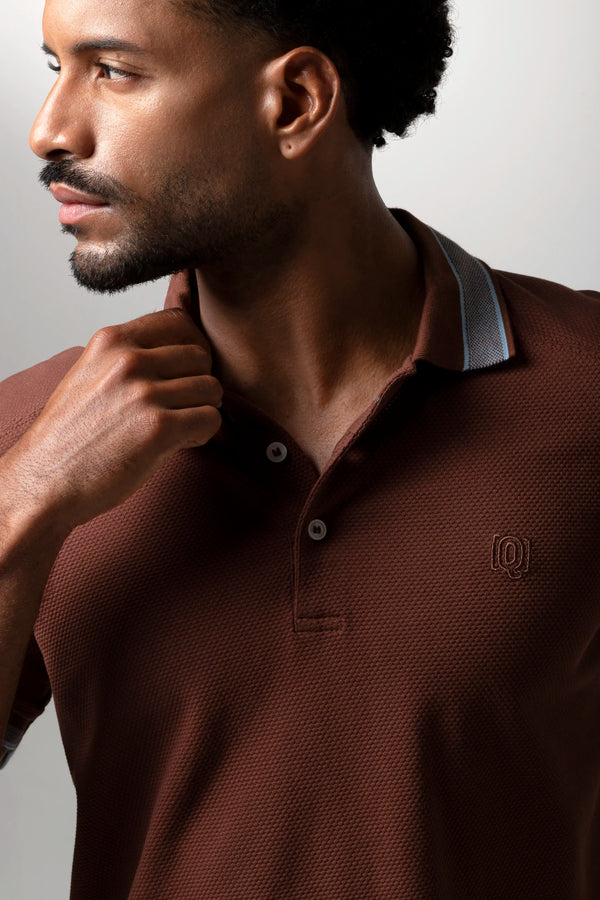 POLO MANGA CORTA COLOR BRUNETTE