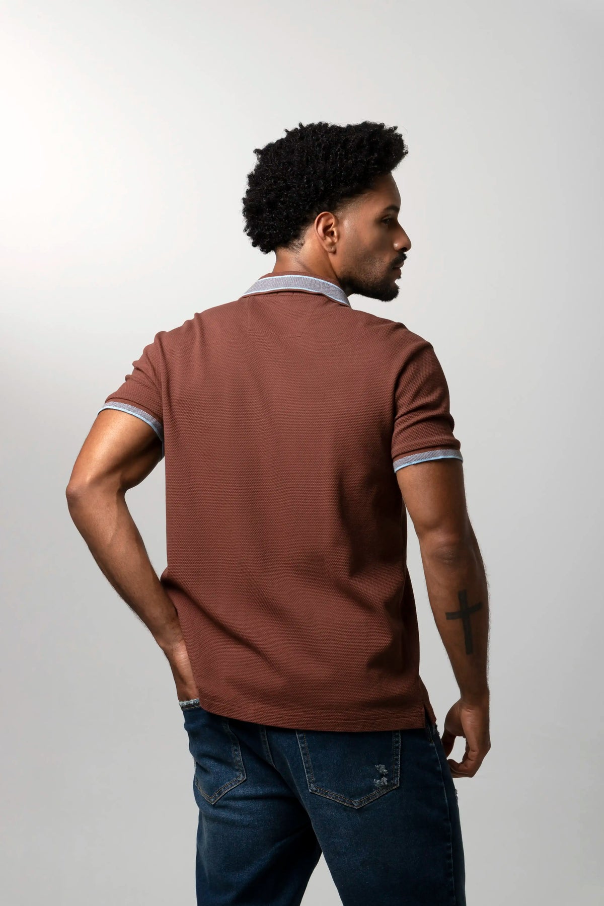 POLO MANGA CORTA COLOR BRUNETTE